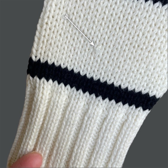 Jenni Kayne Cream and Black Striped Crewneck Sweater - Picture 9 of 15